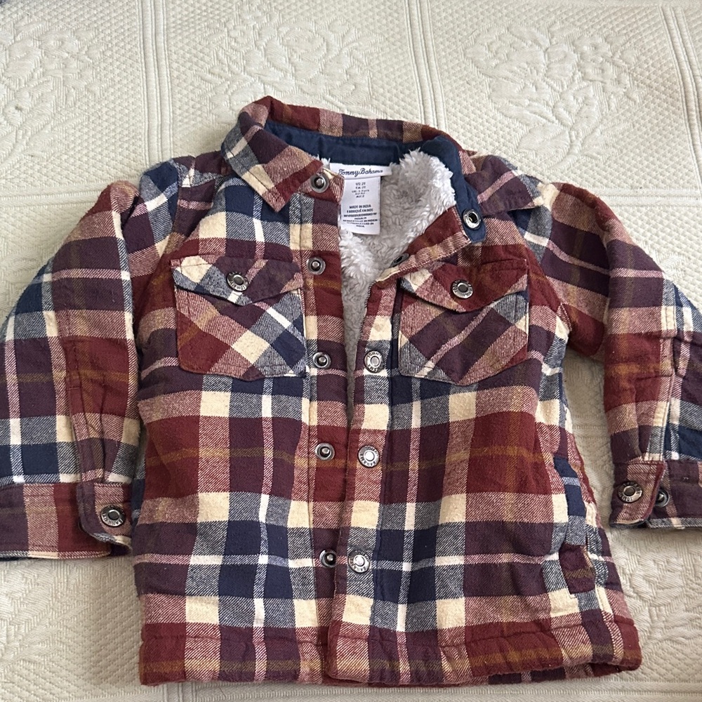 Tommy Bahama Plaid Kids Jacket - Red, Blue, Cream